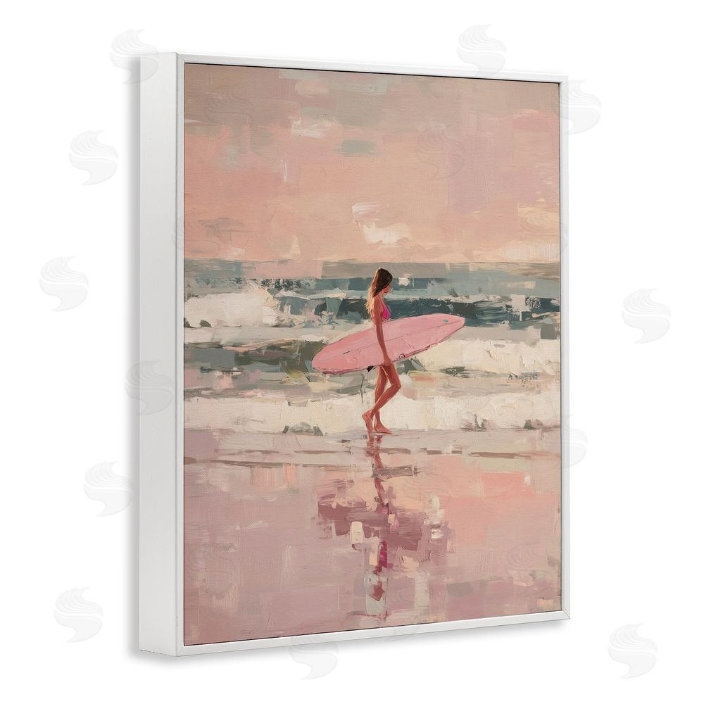 Svetlana Aleynikova Rider Of The Waves White Framed Giclee Wall Art Print