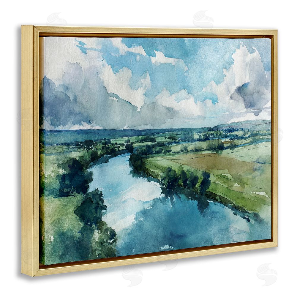 Svetlana Aleynikova In The Wild Flow Gold Floating Frame Canvas Wall Art Print