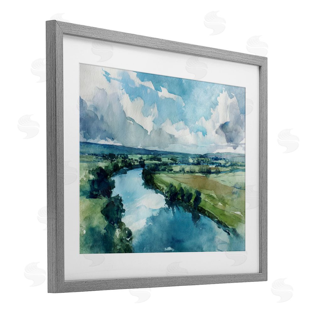 Svetlana Aleynikova In The Wild Flow Gray Framed Print Under Glass Wall Art