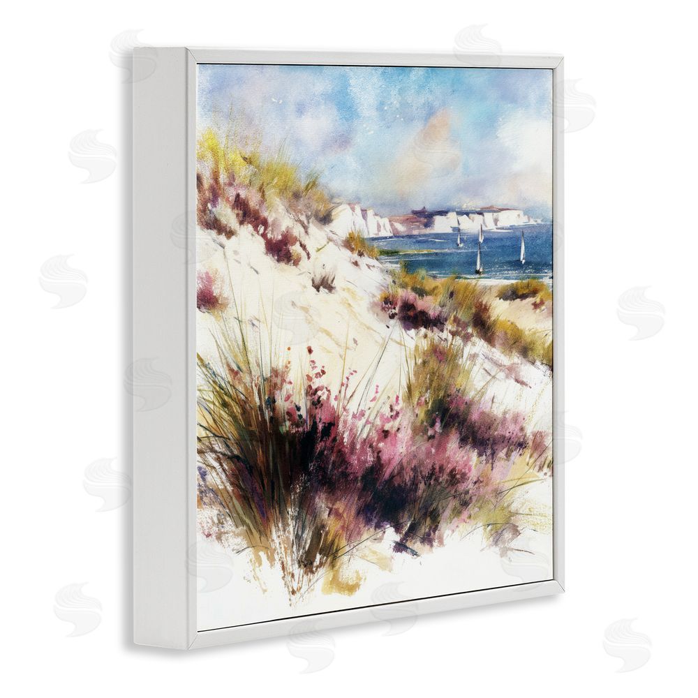 Svetlana Aleynikova Cliffs And Waters View White Framed Giclee Wall Art Print