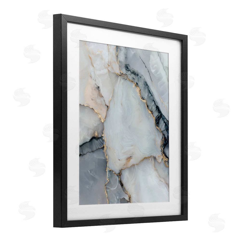 Svetlana Aleynikova Luxe Stone Geode Black Framed Print Under Glass Wall Art