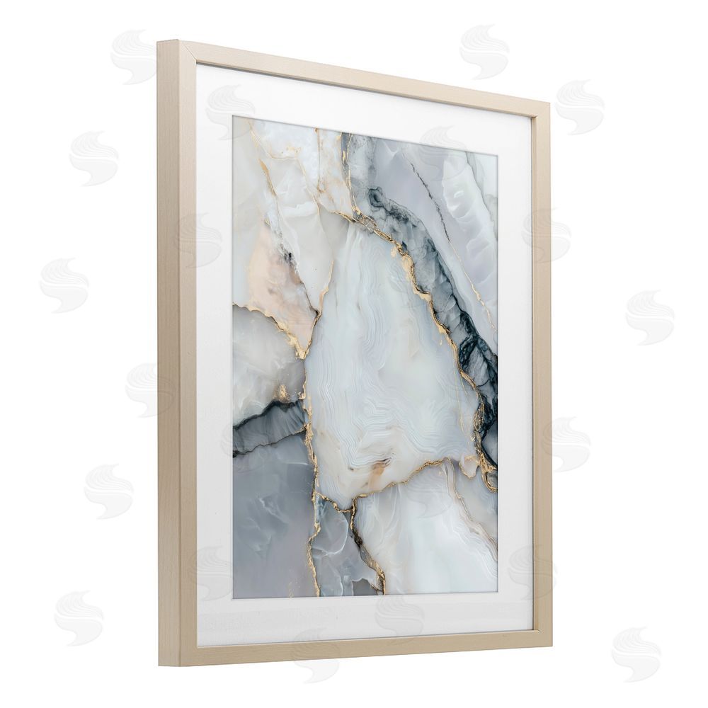 Svetlana Aleynikova Luxe Stone Geode Birch Framed Print Under Glass Wall Art