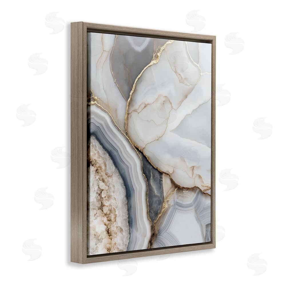 Svetlana Aleynikova Mineral Elegance Granite Brown Floating Frame Canvas Wall Art Print