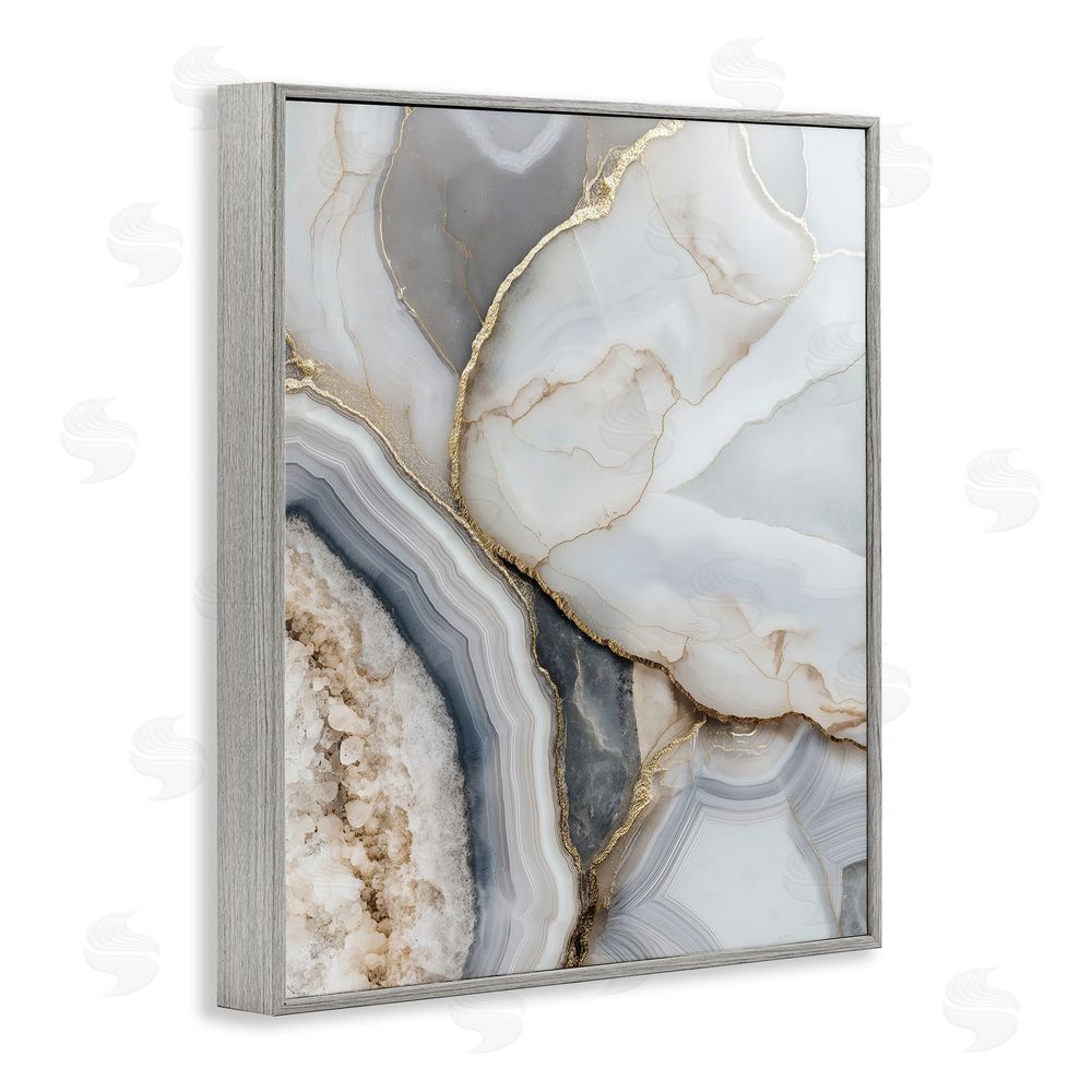 Svetlana Aleynikova Mineral Elegance Granite Gray Framed Giclee Wall Art Print