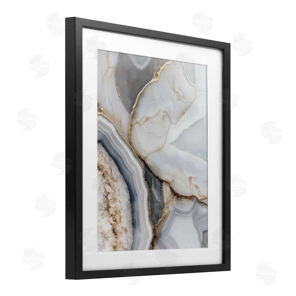 Svetlana Aleynikova Mineral Elegance Granite Black Framed Print Under Glass Wall Art