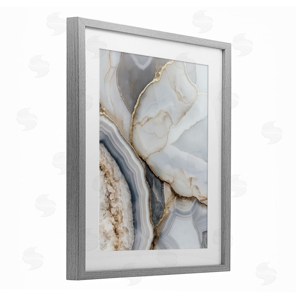 Svetlana Aleynikova Mineral Elegance Granite Gray Framed Print Under Glass Wall Art
