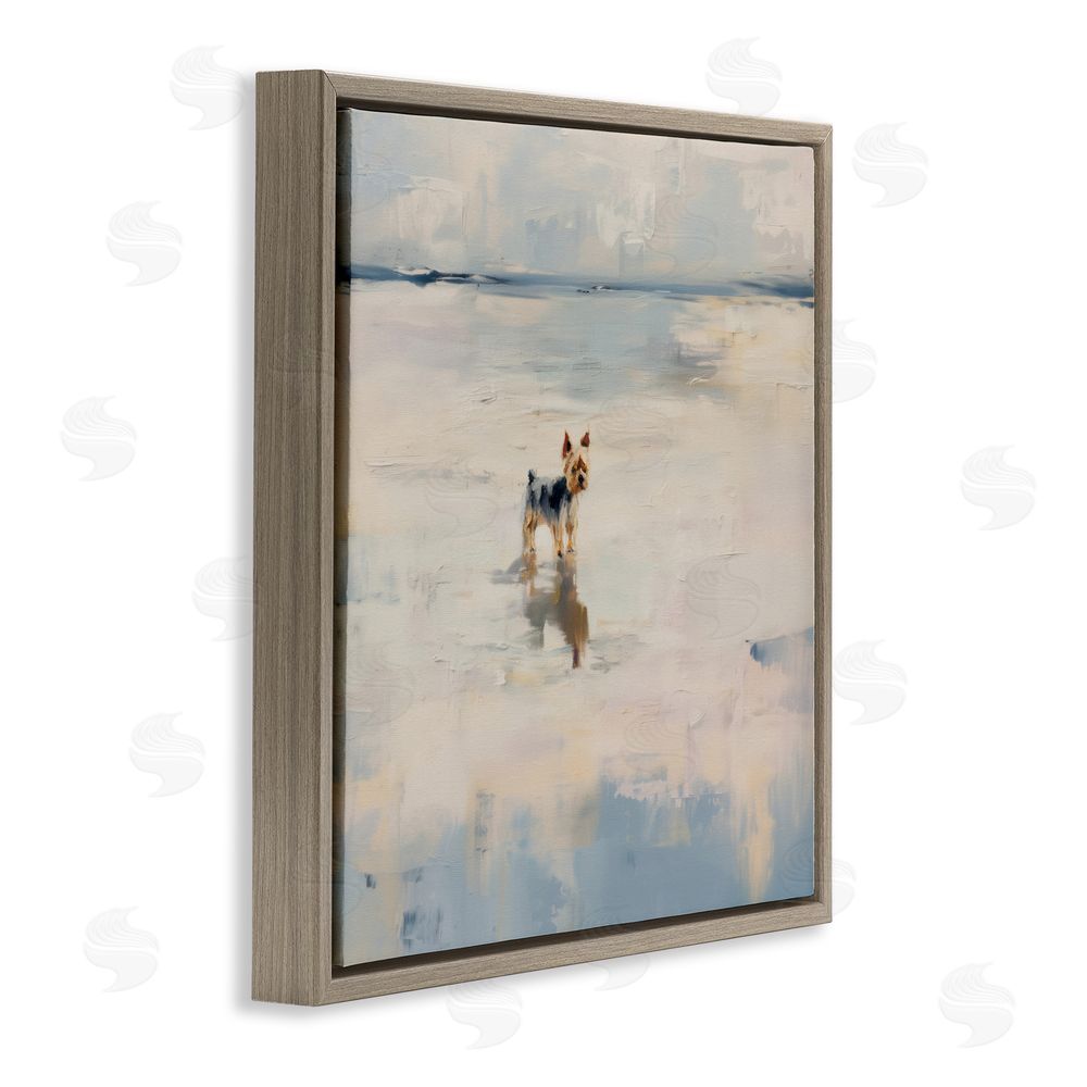 Svetlana Aleynikova Quiet Moment By The Sea Brown Floating Frame Canvas Wall Art Print