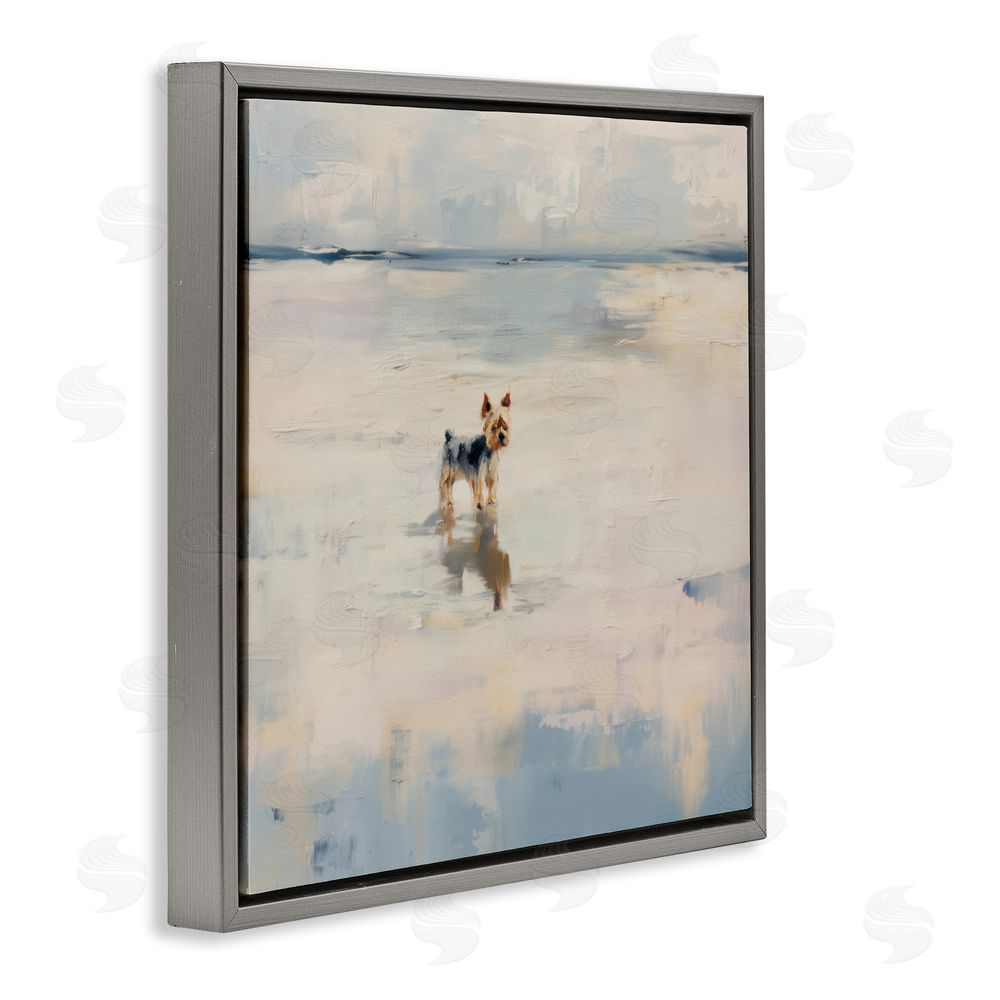 Svetlana Aleynikova Quiet Moment By The Sea Gray Floating Frame Canvas Wall Art Print