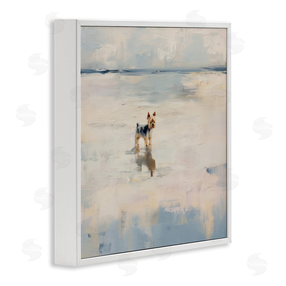 Svetlana Aleynikova Quiet Moment By The Sea White Framed Giclee Wall Art Print