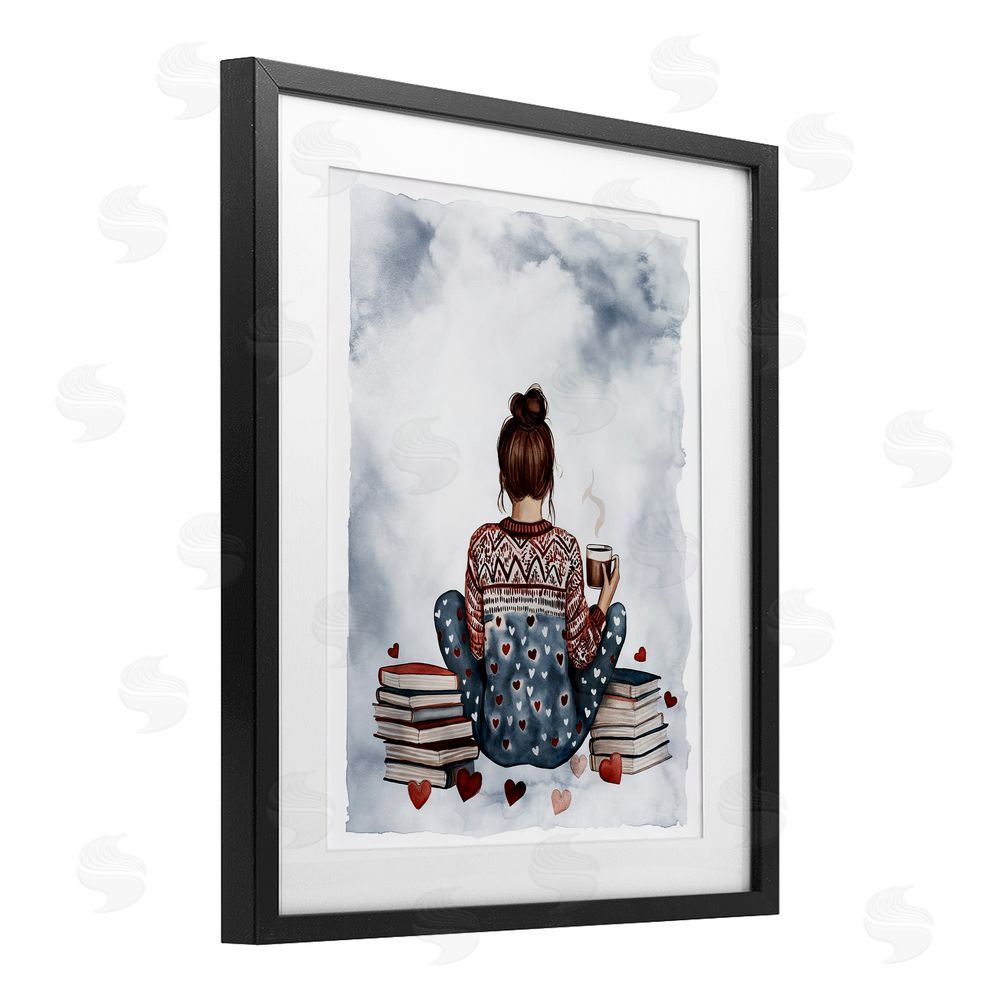 Svetlana Aleynikova Cozy Ritual Reader Black Framed Print Under Glass Wall Art