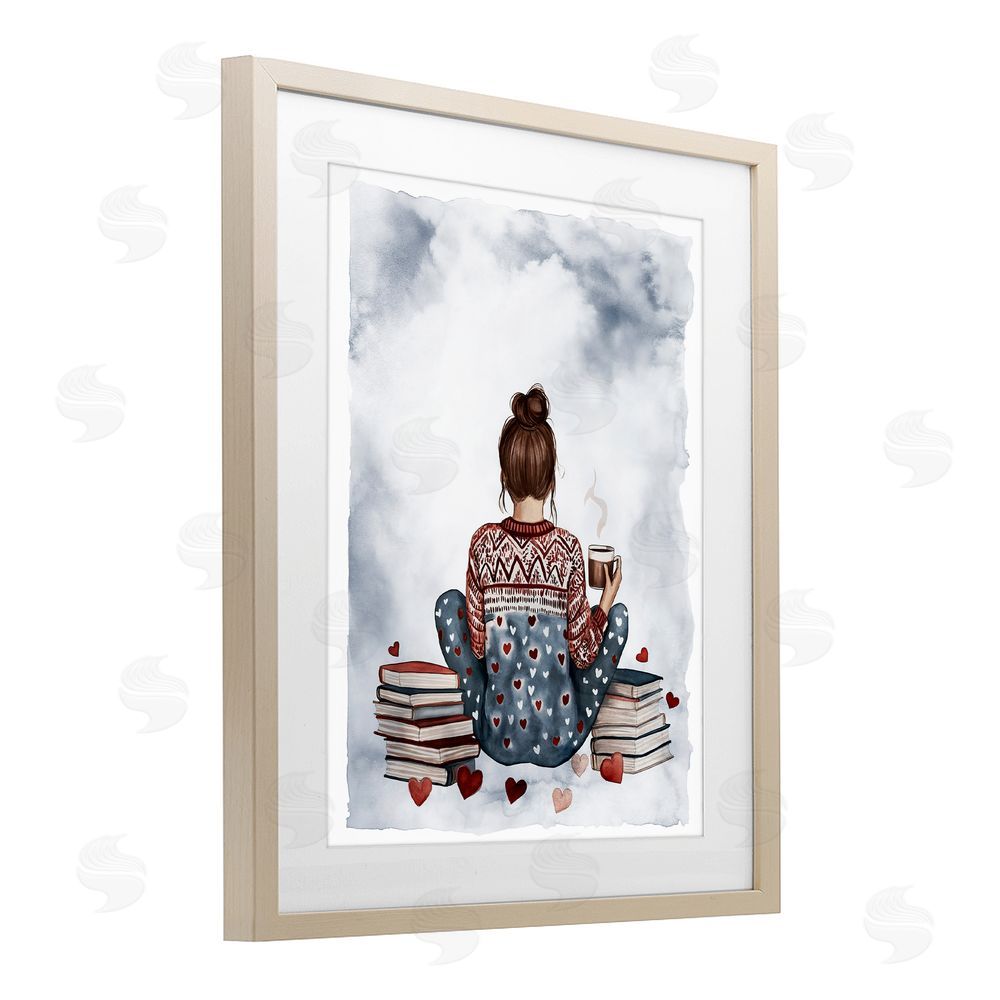Svetlana Aleynikova Cozy Ritual Reader Birch Framed Print Under Glass Wall Art