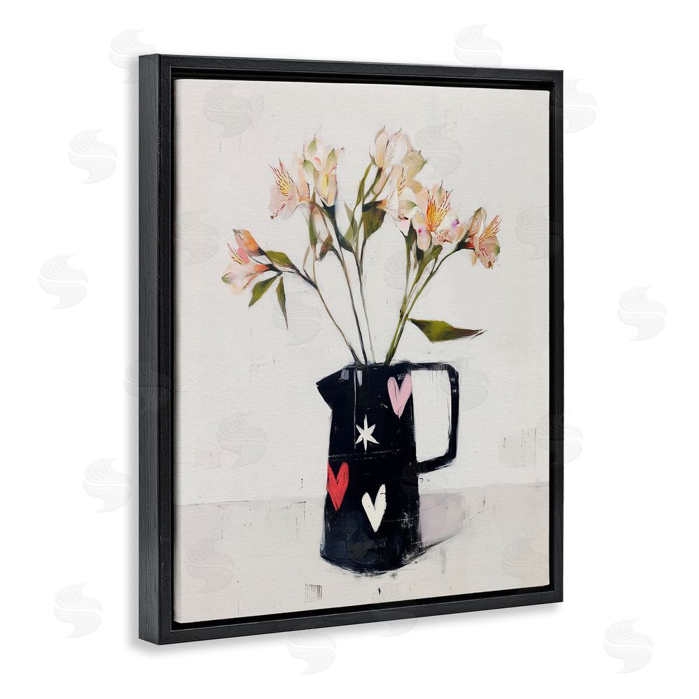 Svetlana Aleynikova Urban Mirage of Petals Black Floating Frame Canvas Wall Art Print