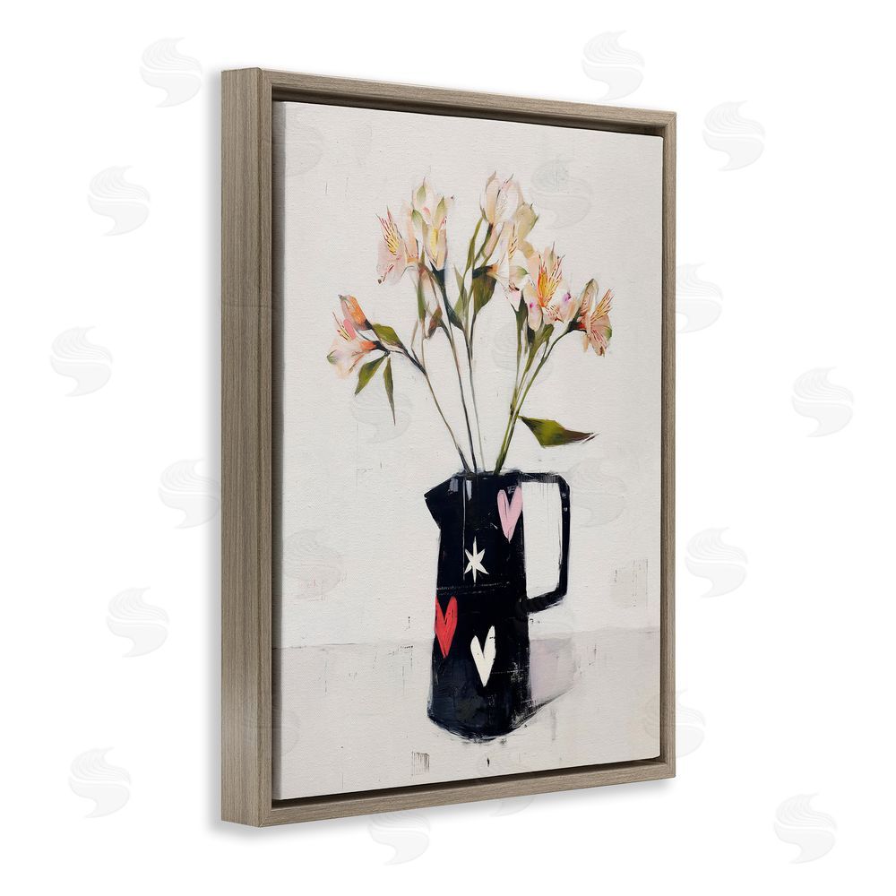 Svetlana Aleynikova Urban Mirage of Petals Brown Floating Frame Canvas Wall Art Print