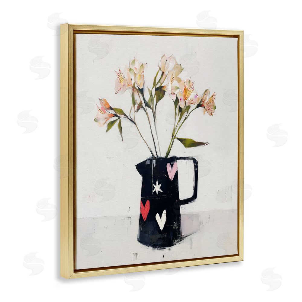 Svetlana Aleynikova Urban Mirage of Petals Gold Floating Frame Canvas Wall Art Print