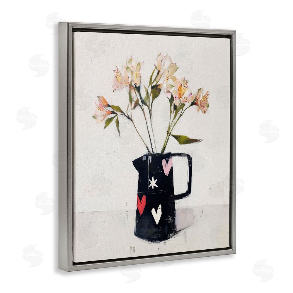Svetlana Aleynikova Urban Mirage of Petals Gray Floating Frame Canvas Wall Art Print