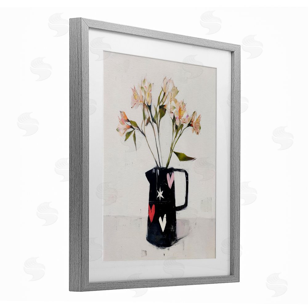Svetlana Aleynikova Urban Mirage of Petals Gray Framed Print Under Glass Wall Art