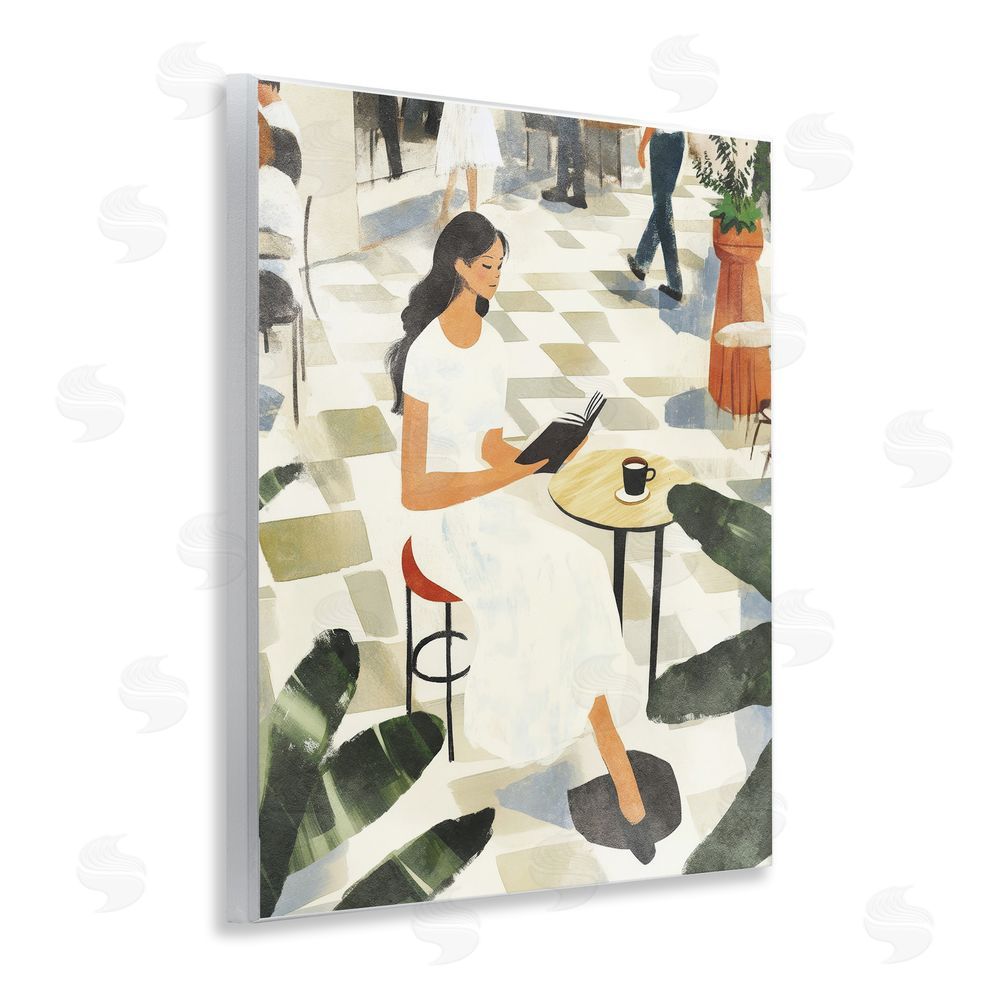 Svetlana Aleynikova Coffee & Pages in Cafe Wall Plaque Art Print