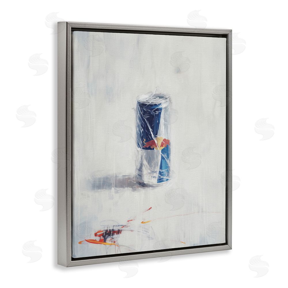 Svetlana Aleynikova Creative Energy Drink Gray Floating Frame Canvas Wall Art Print