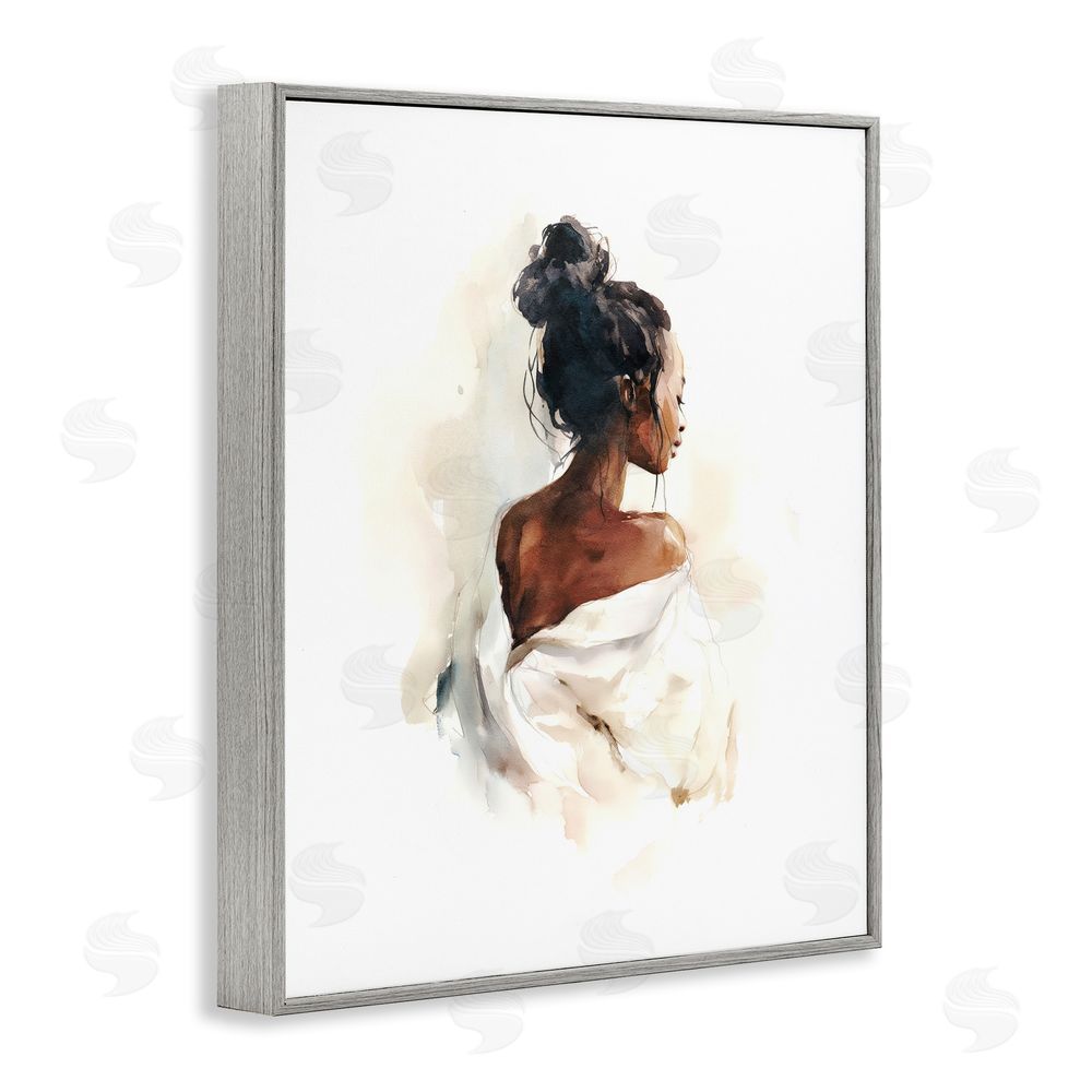 Svetlana Aleynikova Chic From Behind Gray Framed Giclee Wall Art Print