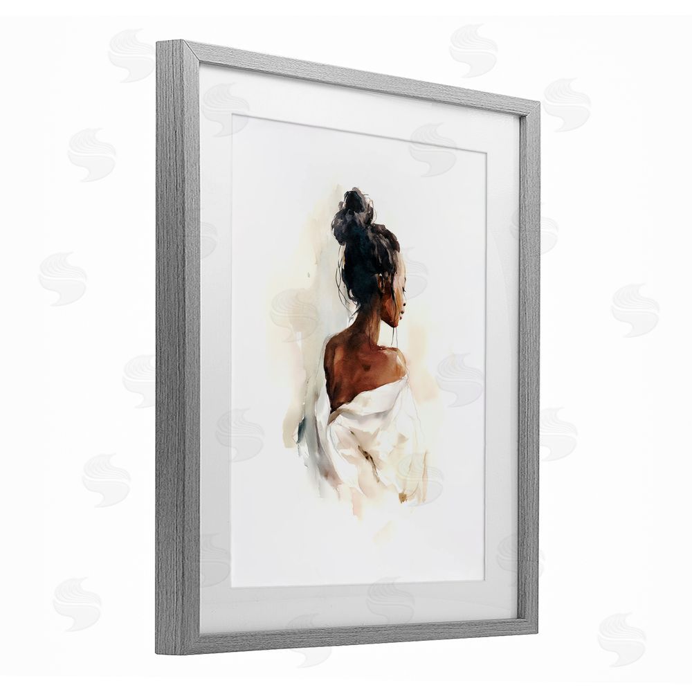 Svetlana Aleynikova Chic From Behind Gray Framed Print Under Glass Wall Art