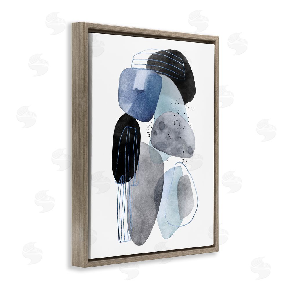 Svetlana Aleynikova Pebbles of Frozen Currents Brown Floating Frame Canvas Wall Art Print