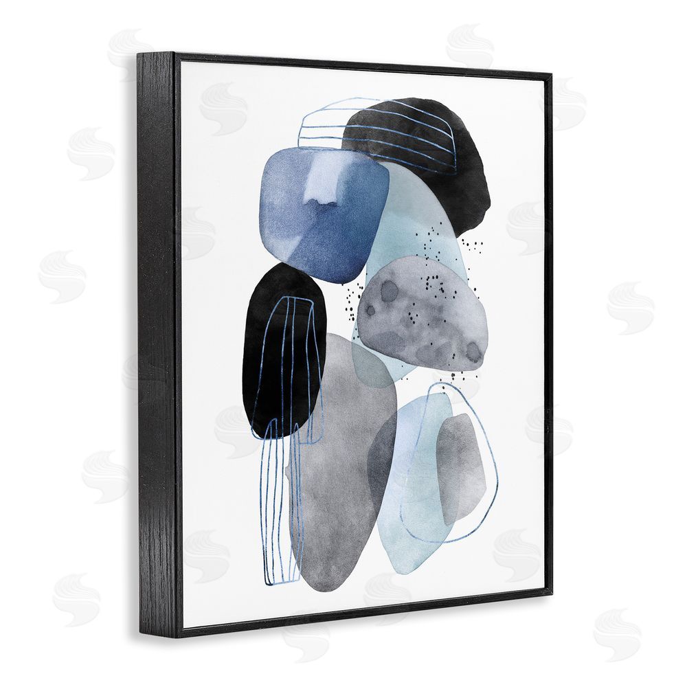 Svetlana Aleynikova Pebbles of Frozen Currents Black Framed Giclee Wall Art Print