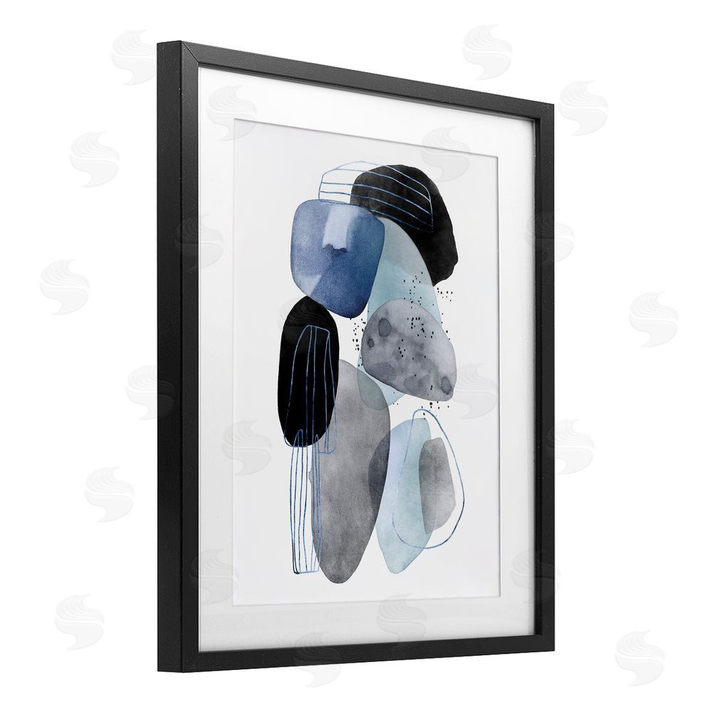 Svetlana Aleynikova Pebbles of Frozen Currents Black Framed Print Under Glass Wall Art