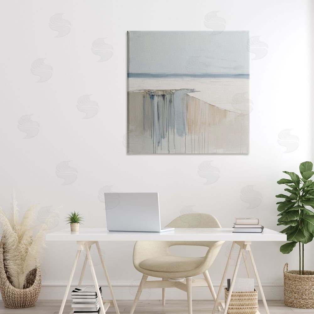 Svetlana Aleynikova Precipice Neutral Abstraction Canvas Wall Art Print in Room