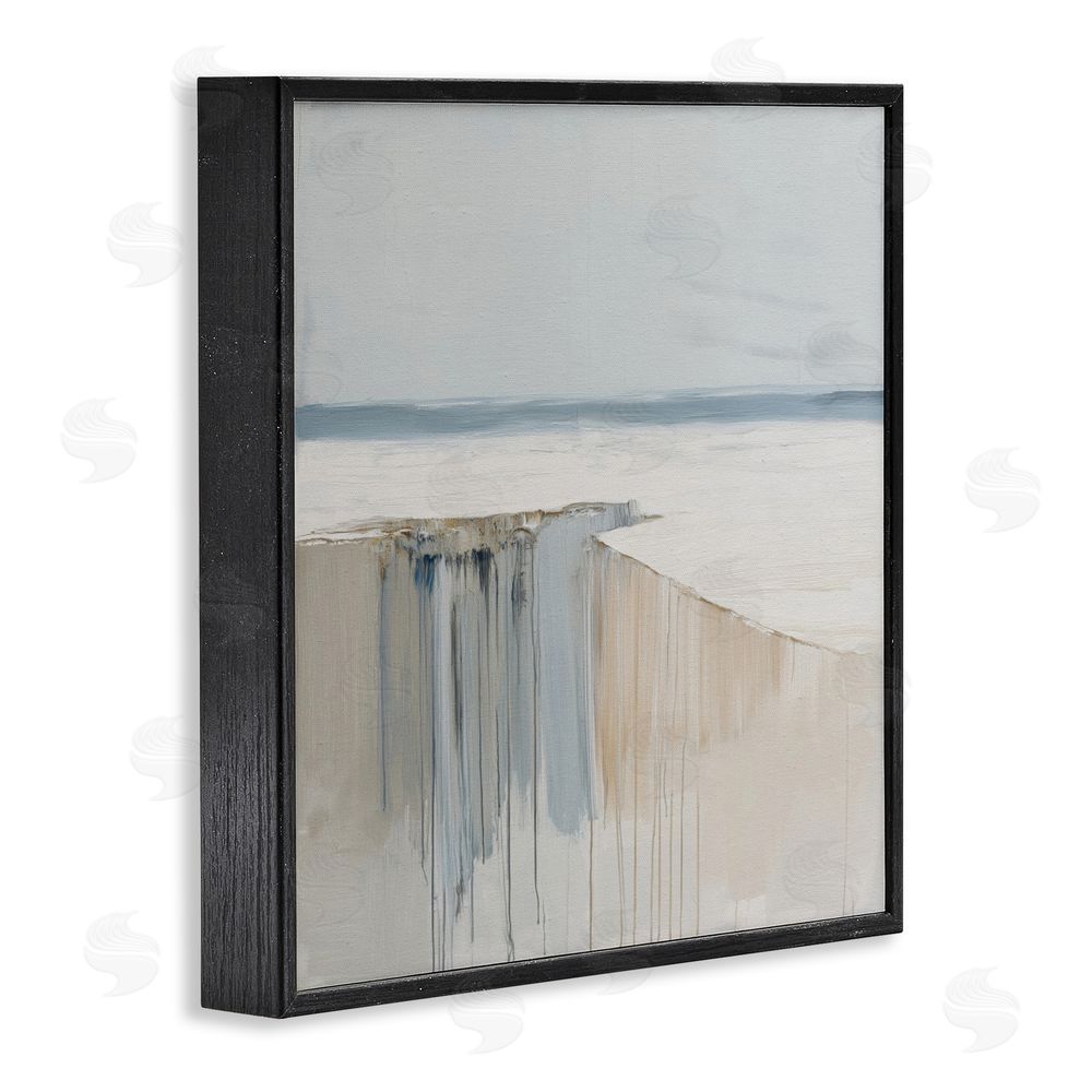 Svetlana Aleynikova Precipice Neutral Abstraction Black Framed Giclee Wall Art Print