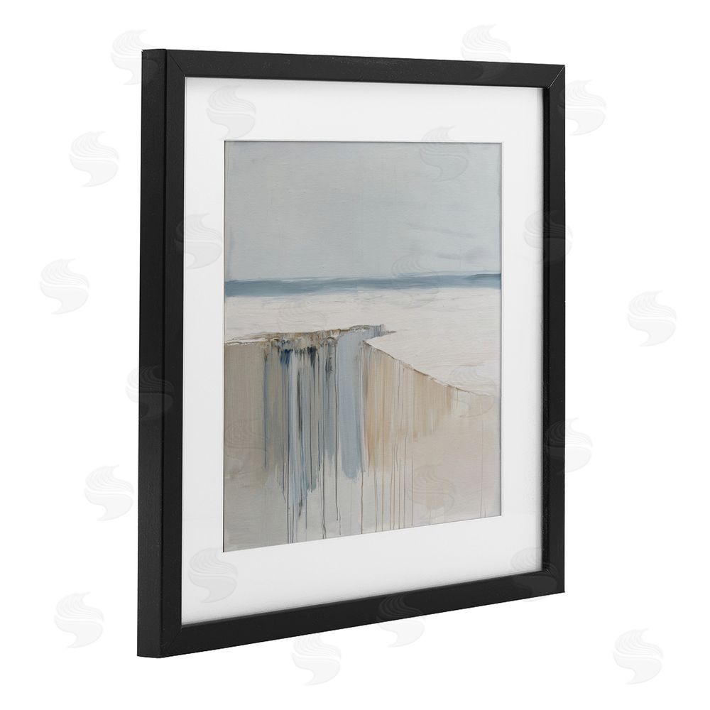Svetlana Aleynikova Precipice Neutral Abstraction Black Framed Print Under Glass Wall Art