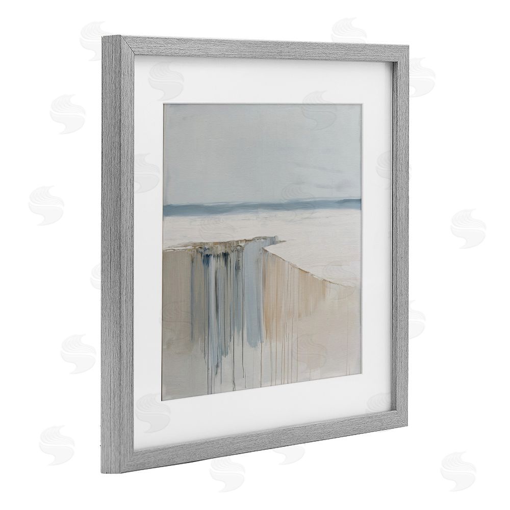 Svetlana Aleynikova Precipice Neutral Abstraction Gray Framed Print Under Glass Wall Art