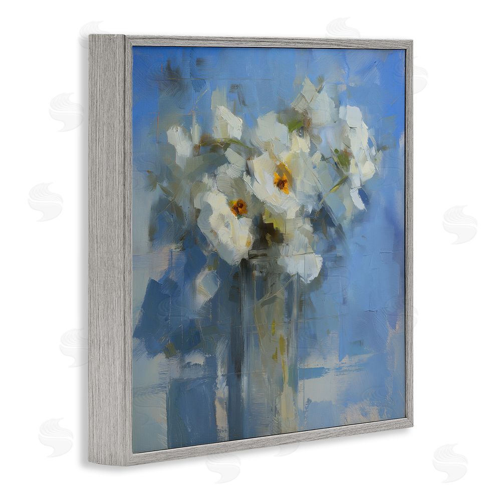 Svetlana Aleynikova Petals Remembered Abstract Gray Framed Giclee Wall Art Print