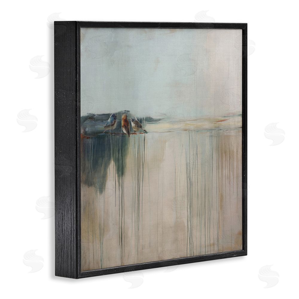 Svetlana Aleynikova Drips And Feathers Abstract Black Framed Giclee Wall Art Print