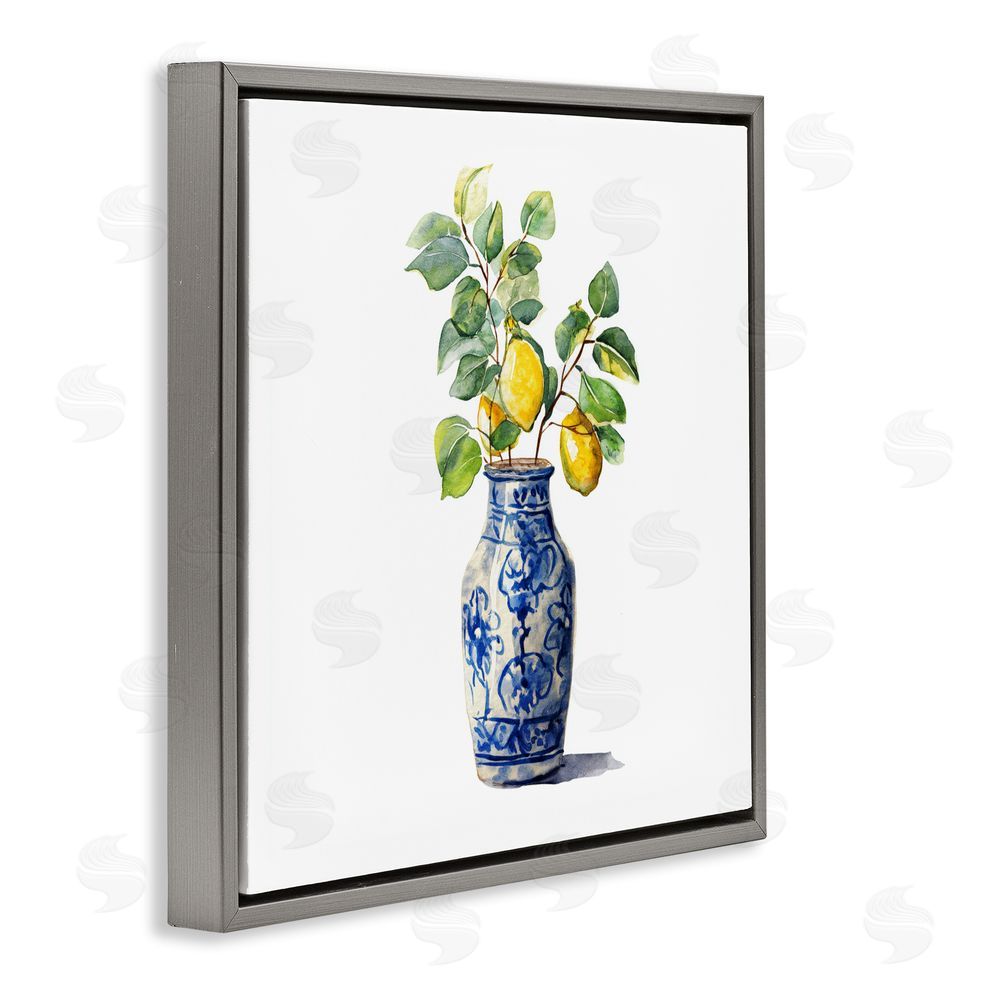 Svetlana Aleynikova Vase Of Sunshine Gray Floating Frame Canvas Wall Art Print