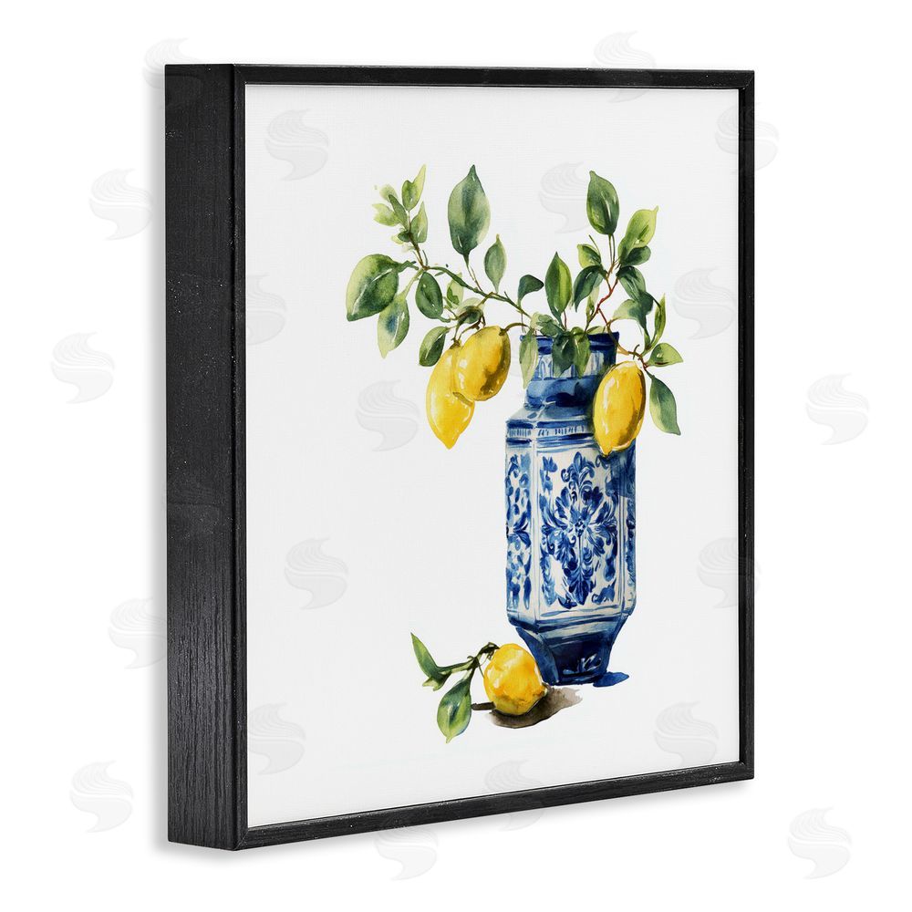 Svetlana Aleynikova Ornate Lemon Treasures Black Framed Giclee Wall Art Print