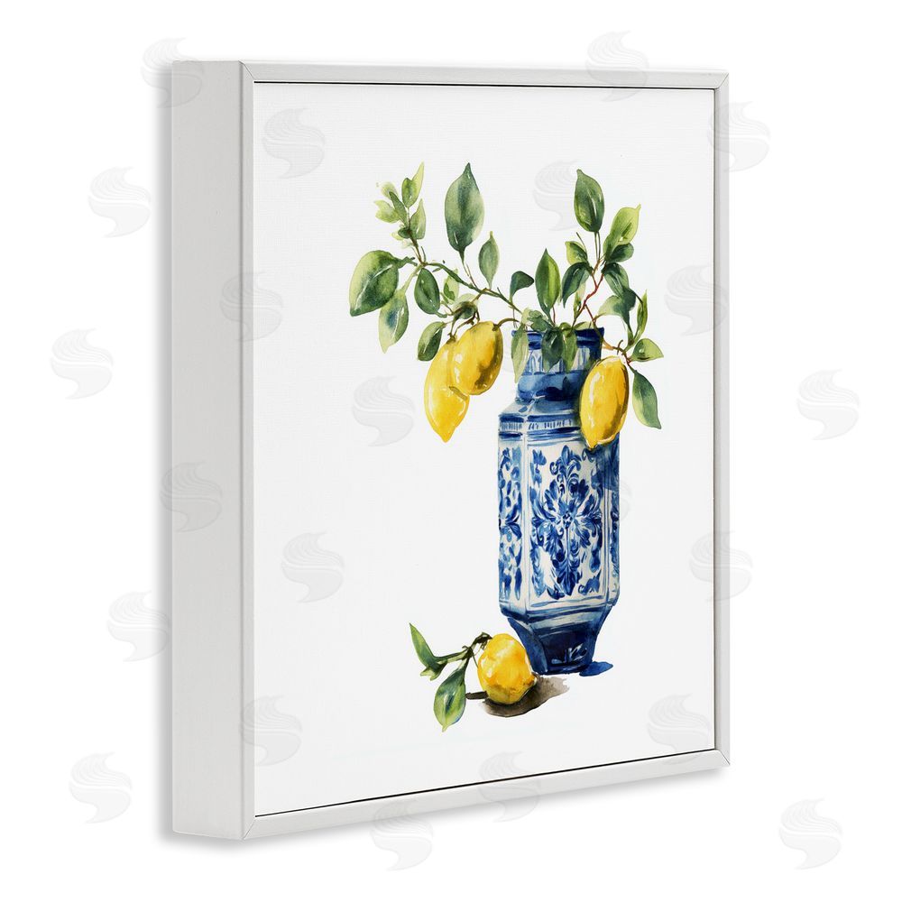 Svetlana Aleynikova Ornate Lemon Treasures White Framed Giclee Wall Art Print
