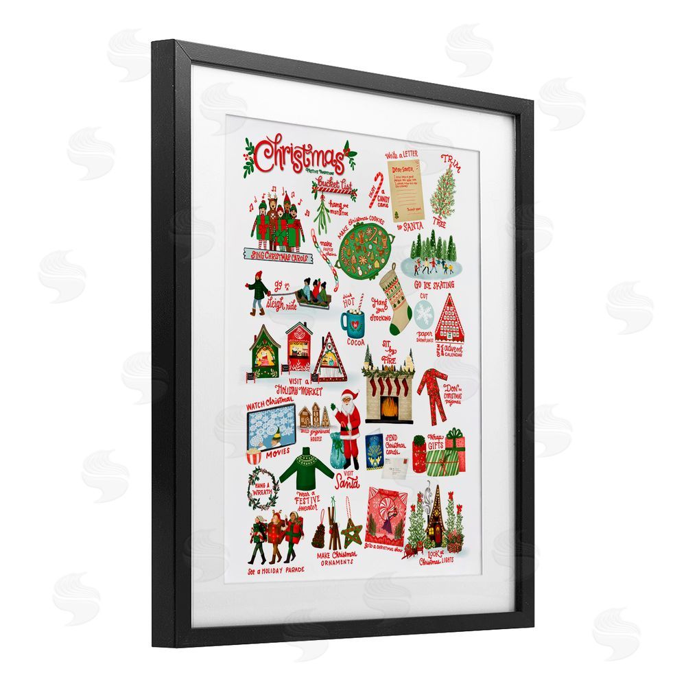 Giao Williams Fun Christmas Traditions Black Framed Print Under Glass Art
