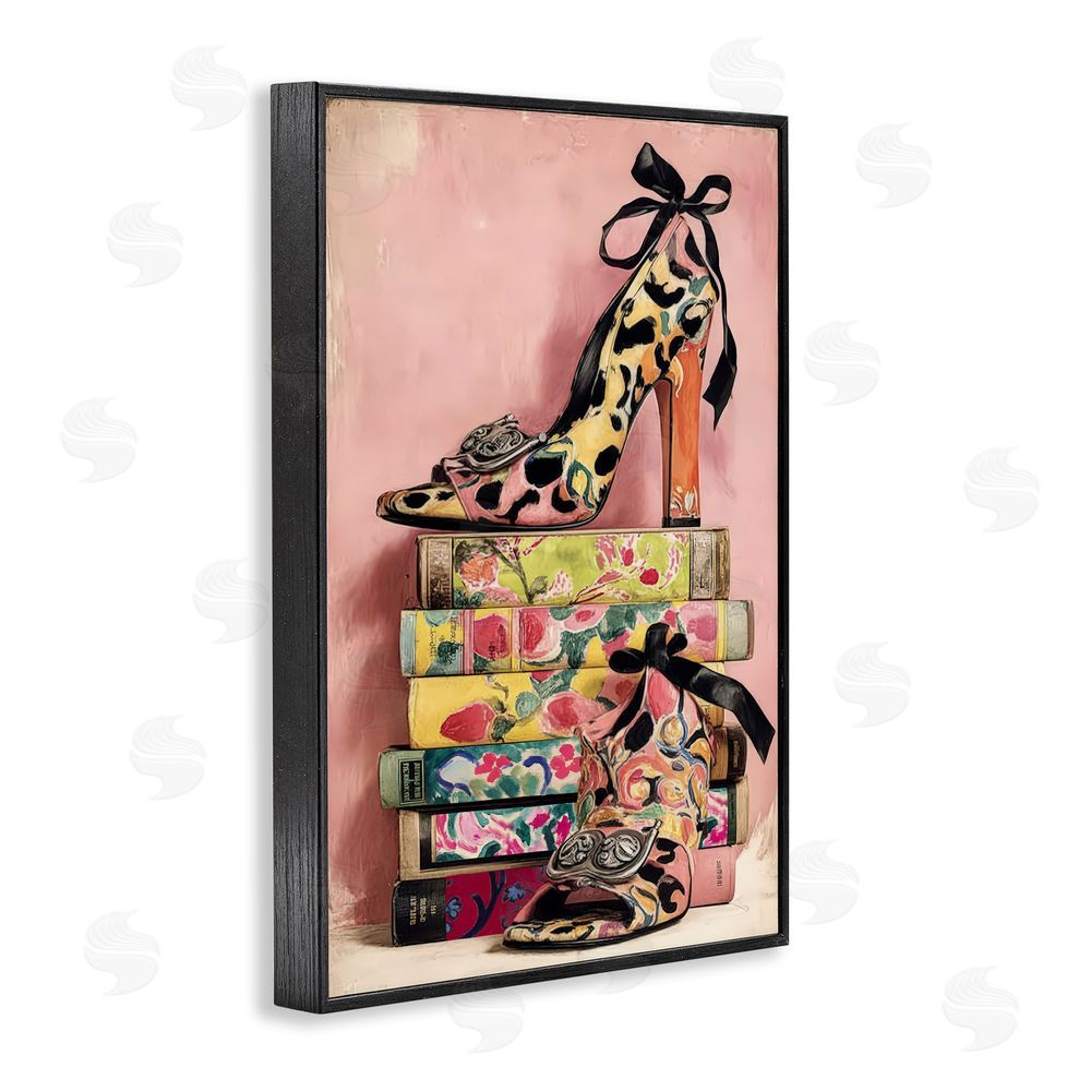 Annabelle Hall On My Feet Heels & Books Black Framed Giclee Wall Art Print