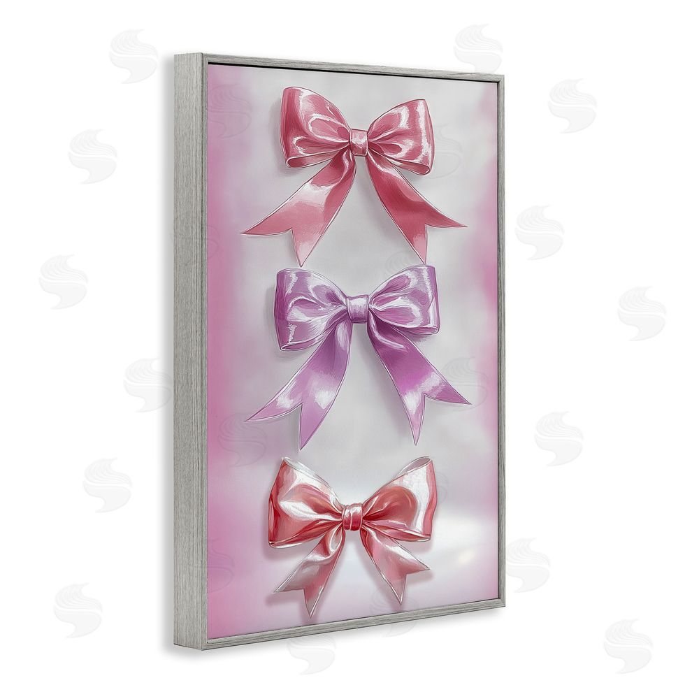 Annabelle Hall Blush And Satin Elegance Gray Framed Giclee Wall Art Print