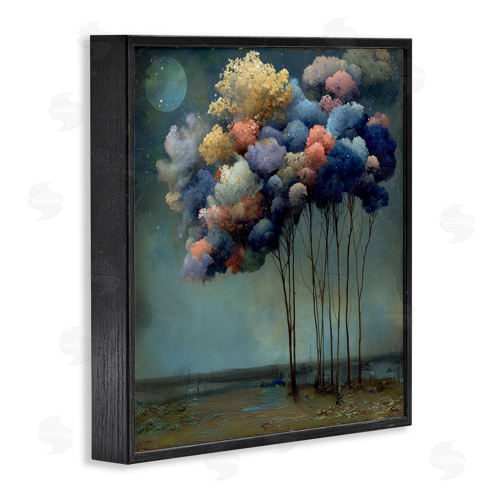 Annabelle Hall Dreamy Sky Trees Surrealism Black Framed Giclee Wall Art Print