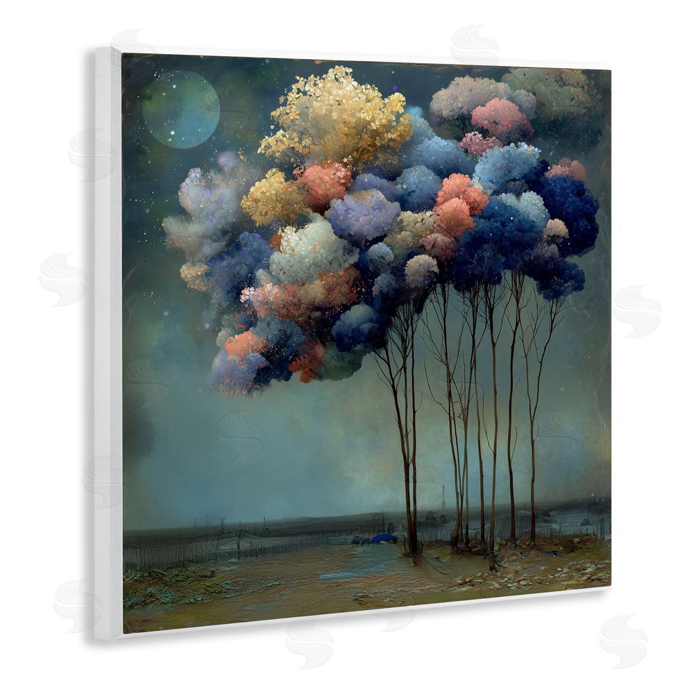 Annabelle Hall Dreamy Sky Trees Surrealism Wall Plaque Art Print