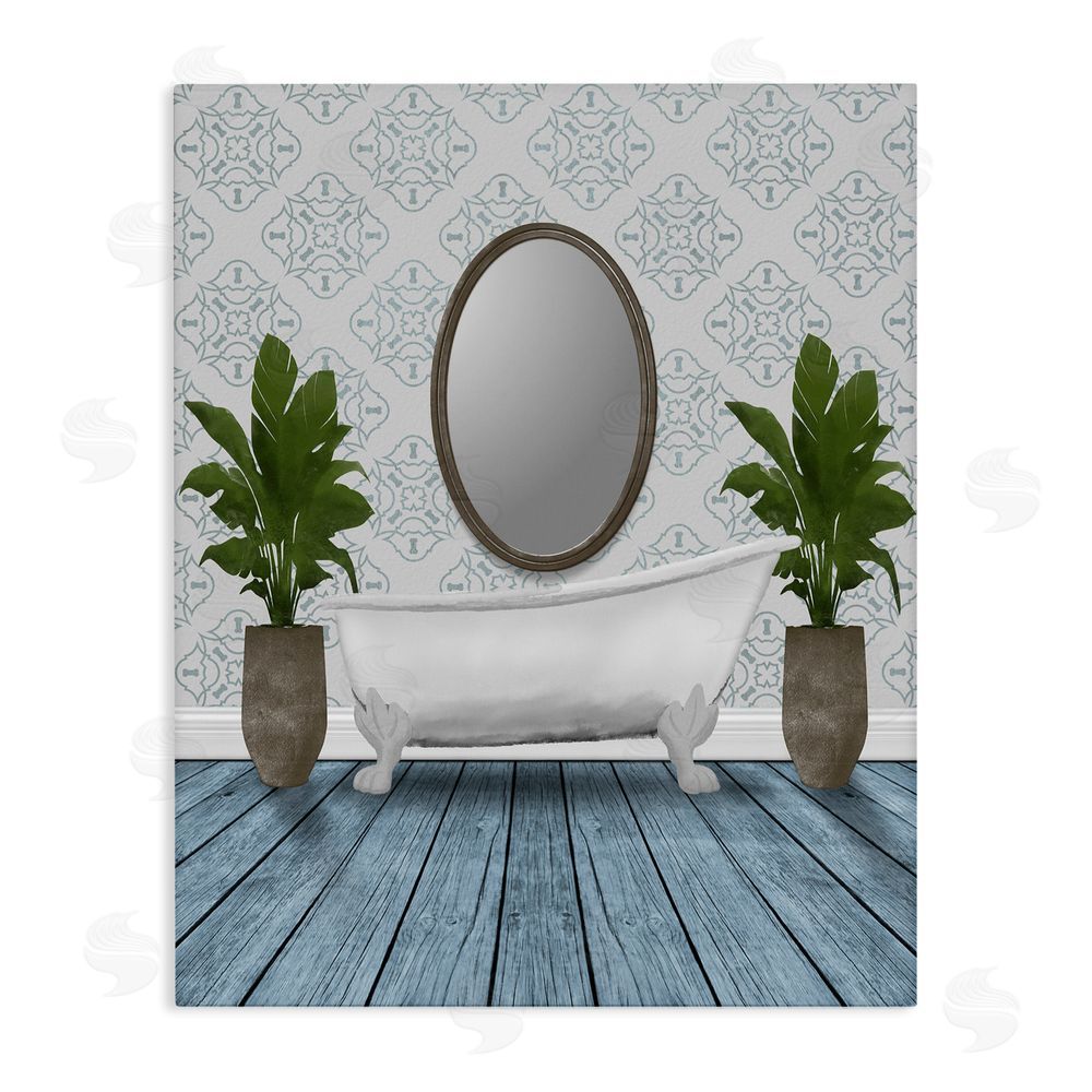 Marcus Prime Restful Wash Bathtub Stretched Canvas Wall Art Print