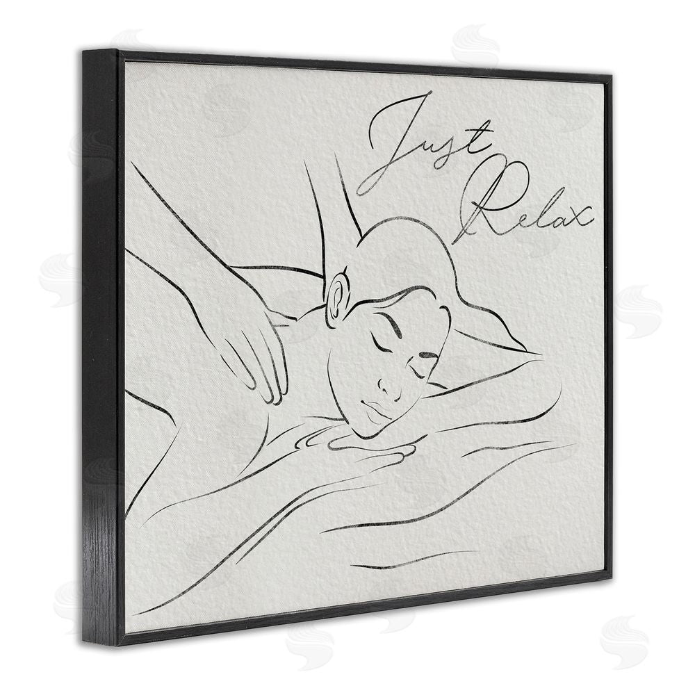 Marcus Prime Just Relax Massage Contour Black Framed Giclee Wall Art Print