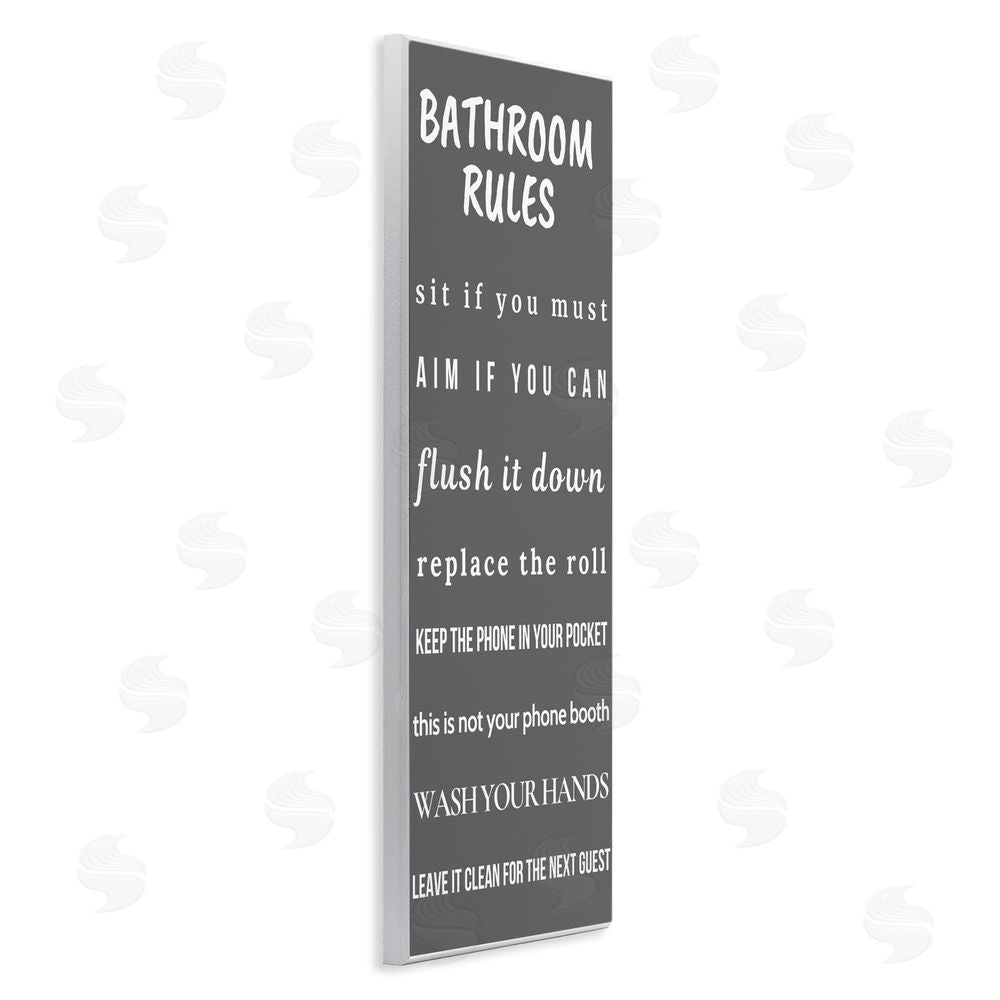 Julia Frost Bathroom Rules Leave It Clean Wall Plaque Art Print