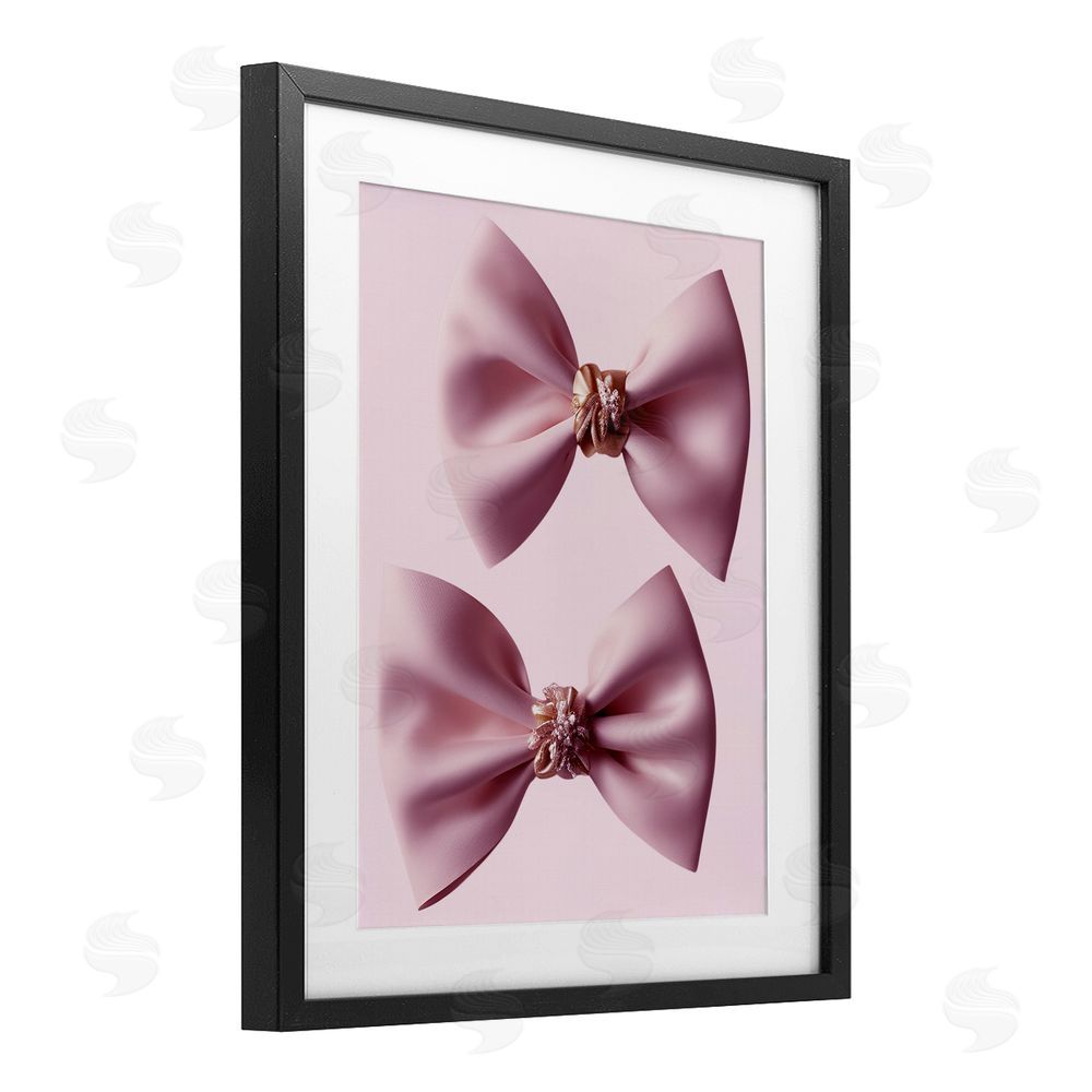 Jesse Keith Elegant Bows with Glam Details Black Framed Print Under Glass Wall Art