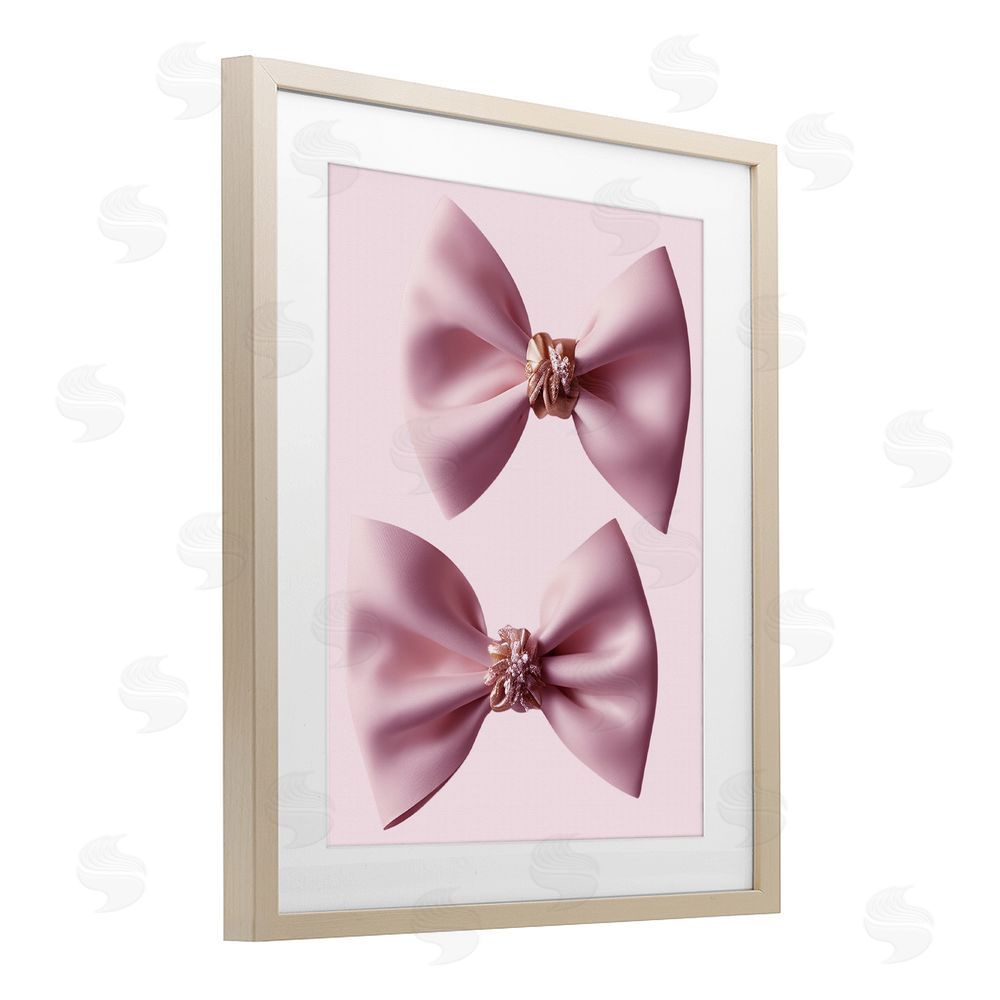 Jesse Keith Elegant Bows with Glam Details Birch Framed Print Under Glass Wall Art