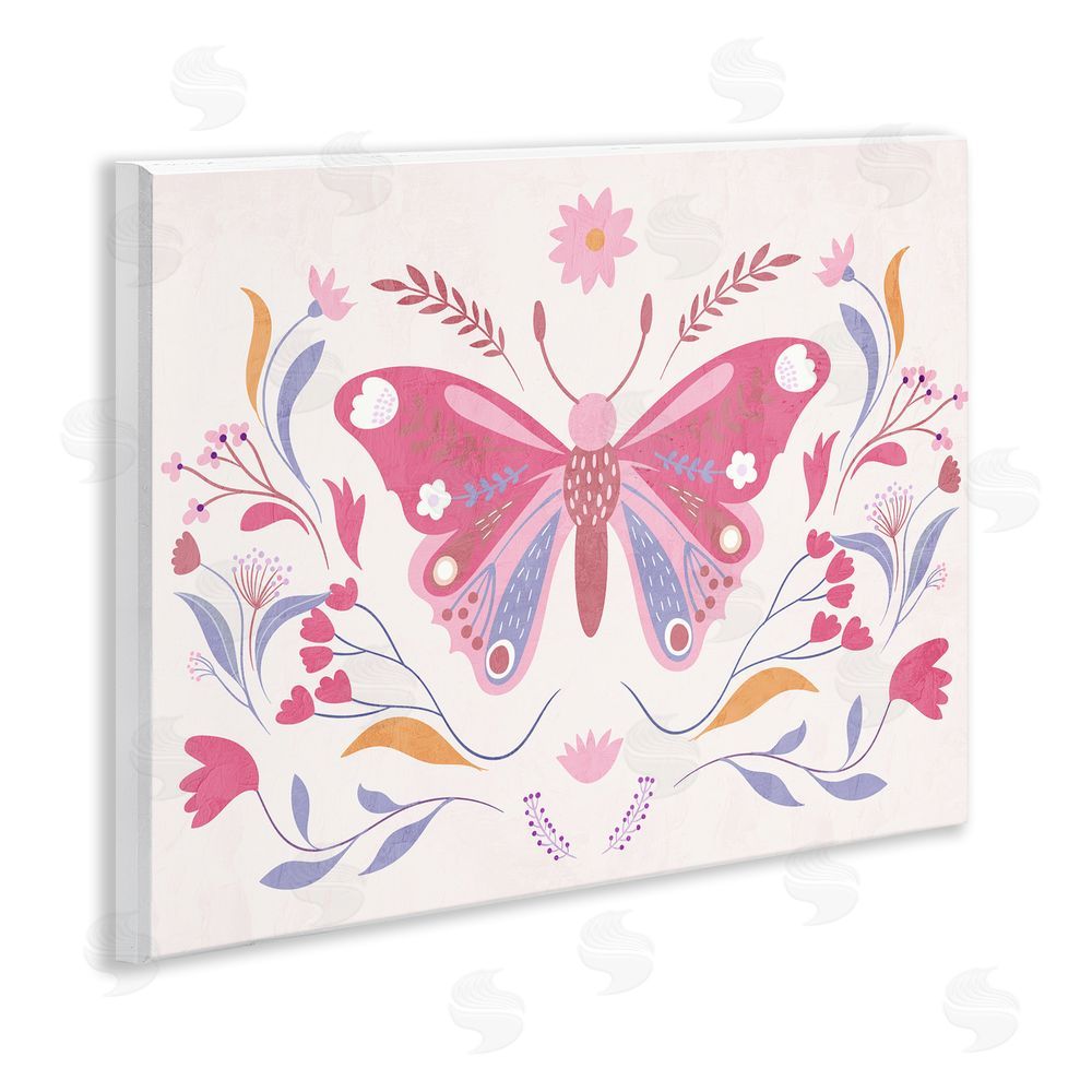 Kim Allen Whimsical Folk Butterfly Wall Plaque Art Print