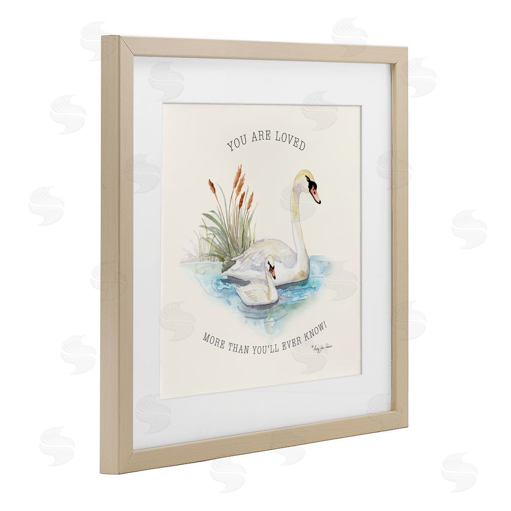 Audrey Jeanne Roberts More Than You Know Swans Birch Framed Print Under Glass Wall Art