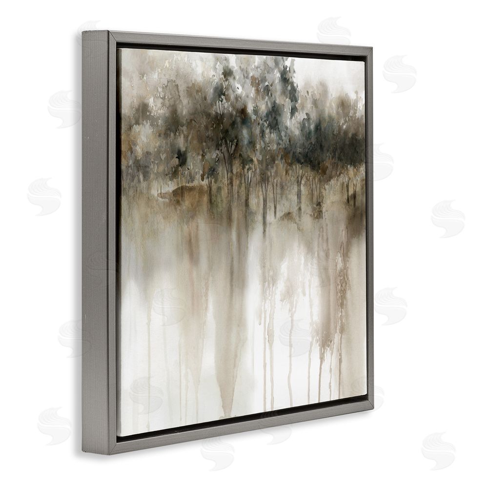 Carol Robinson Forest Edge Illusion Gray Floating Frame Canvas Wall Art Print