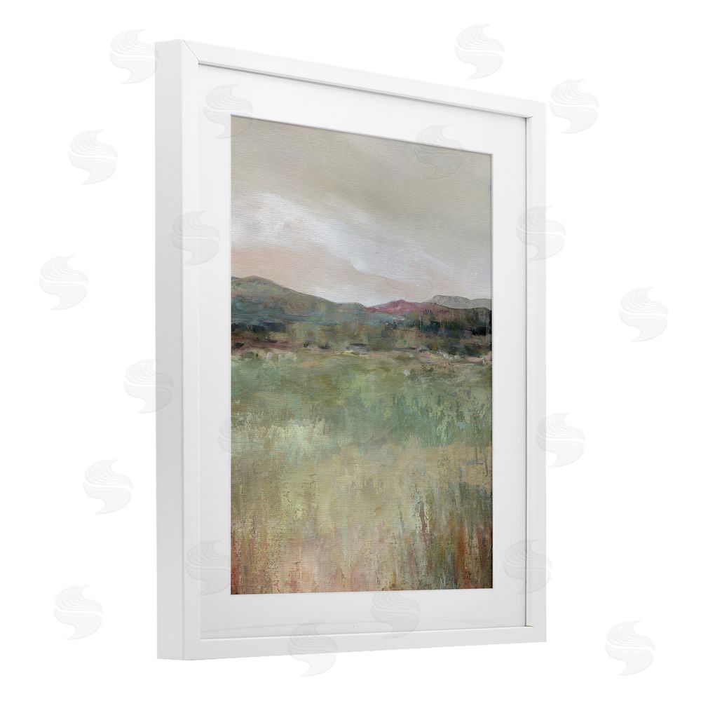 Carol Robinson Abstract Glimpse of Spring White Framed Print Under Glass Wall Art